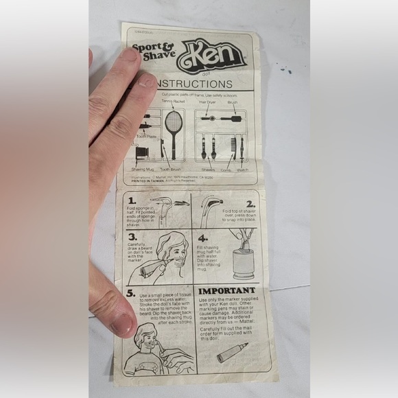 Barbie Vintage 1979 Sport and Shave Ken #1294 - Picture 16 of 17